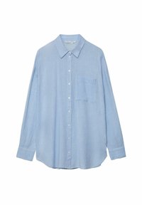 BASIC FLOWING WITH POCKET - Hemdbluse - light blue