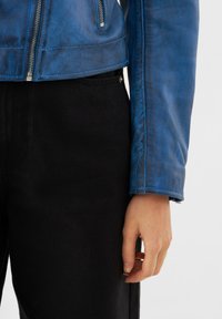 Bolongaro Trevor LUNA BIKER - Giacca di pelle - vallarta blue