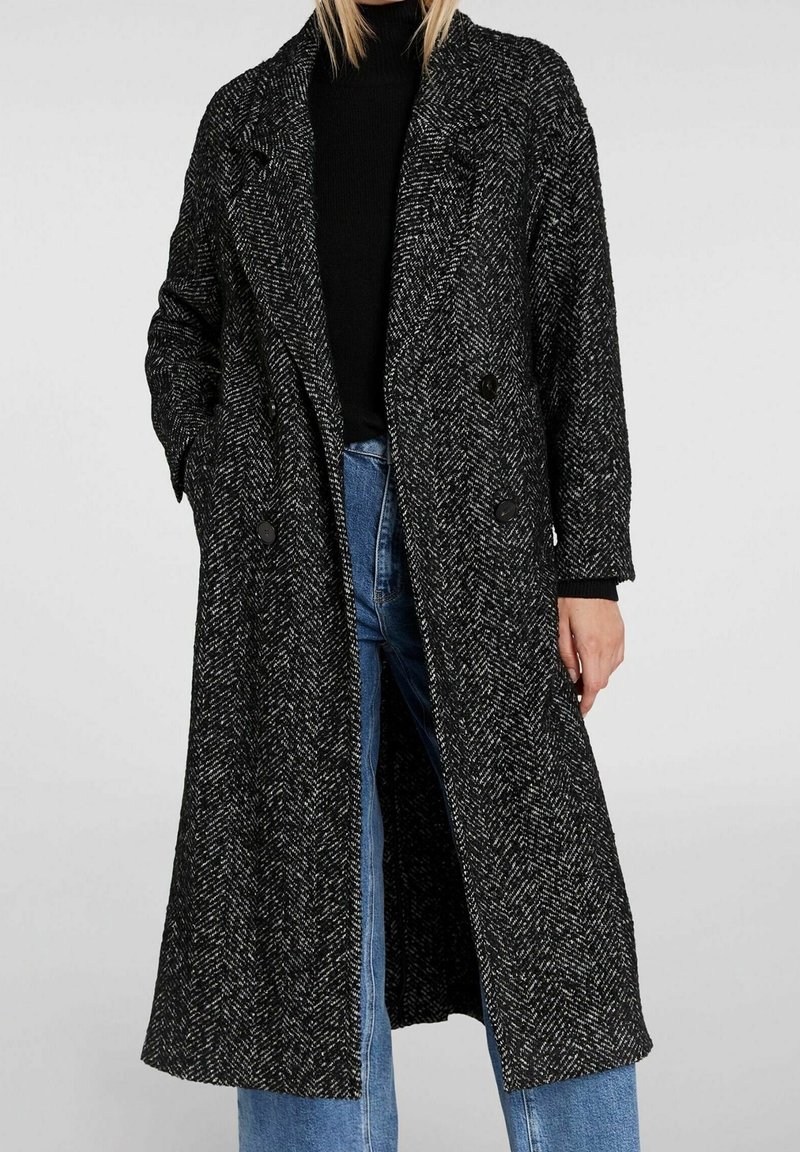 Oui Trenchcoat - mottled black