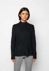 Vero Moda - VMLEFILE BOXY - Striktrøje - black Miniaturebillede 1