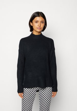 Vero Moda VMLEFILE BOXY - Strickpullover - black