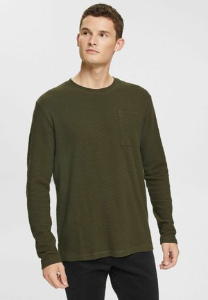REGULAR FIT - Camiseta de manga larga - dark khaki