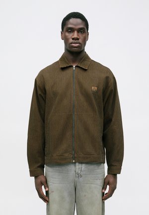 STRIPED NAYOKO JACKET - Jachetă din denim - brown