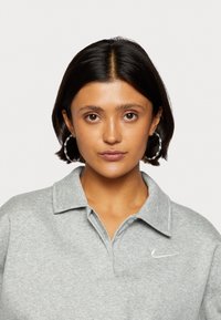 Nike Sportswear W NSW STYLE FLC CROP 3Q POLO - Camisola - grey