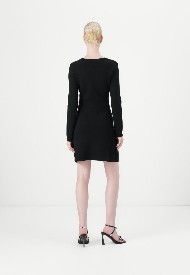 ONLY ONLMELLI BUTTON FLARED DRESS - Jumper dress - black - Zalando.ie
