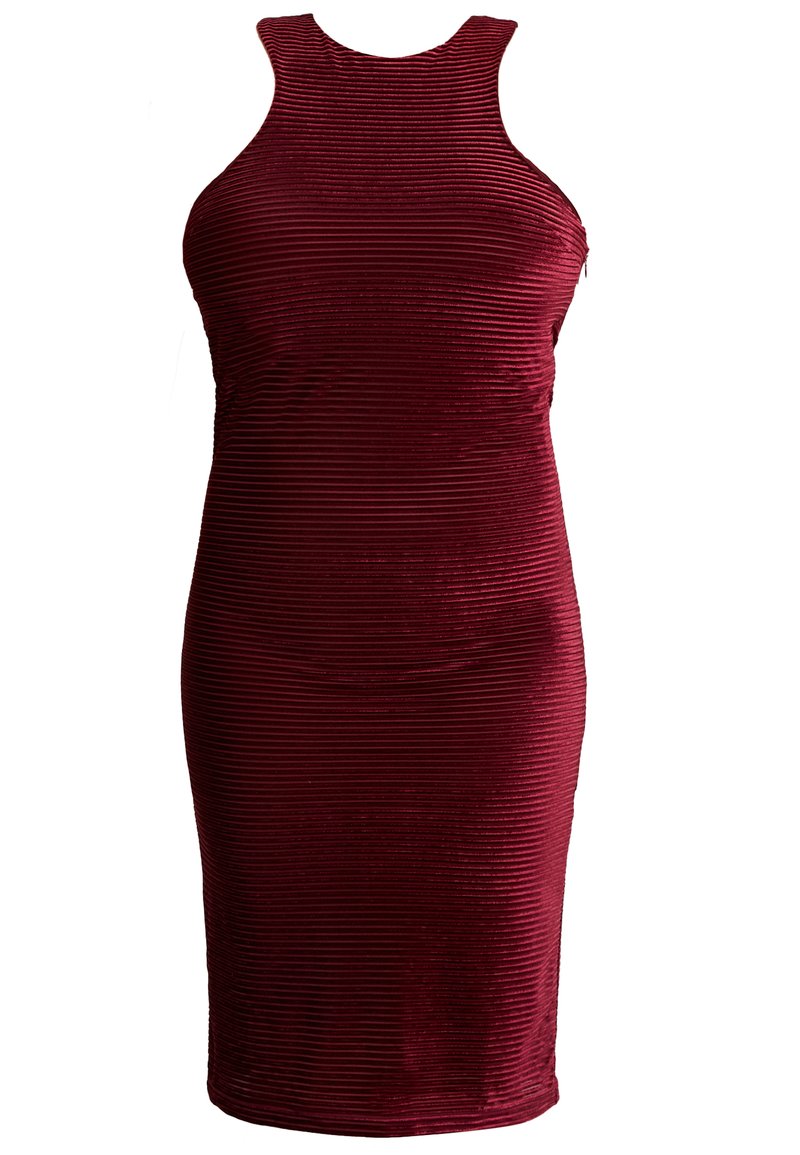 Lost Ink Plus Etui-jurk donkerrood