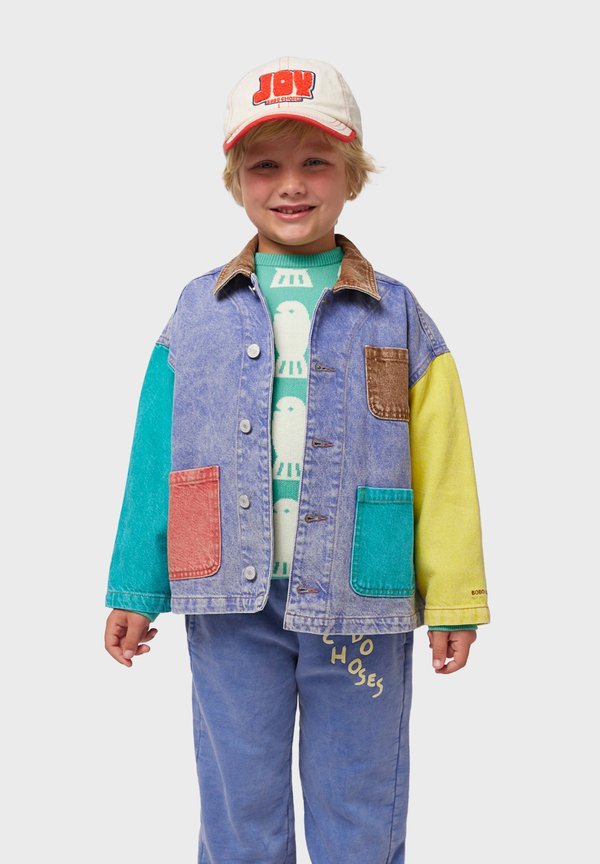 COLOR BLOCK - Jeansjacke - denim