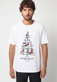 Next LICENCE CHRISTMAS - REGULAR FIT - T-shirts print - white mondrian