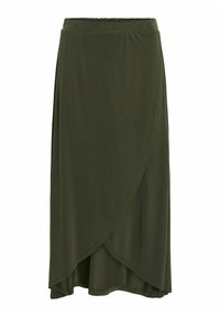 VILA HIGH WAIST - Maksihame - forest night