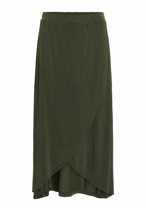 VILA HIGH WAIST - Maxi sukně - forest night