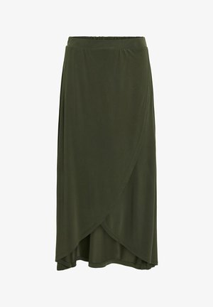 VILA HIGH WAIST - Maxi sukně - forest night