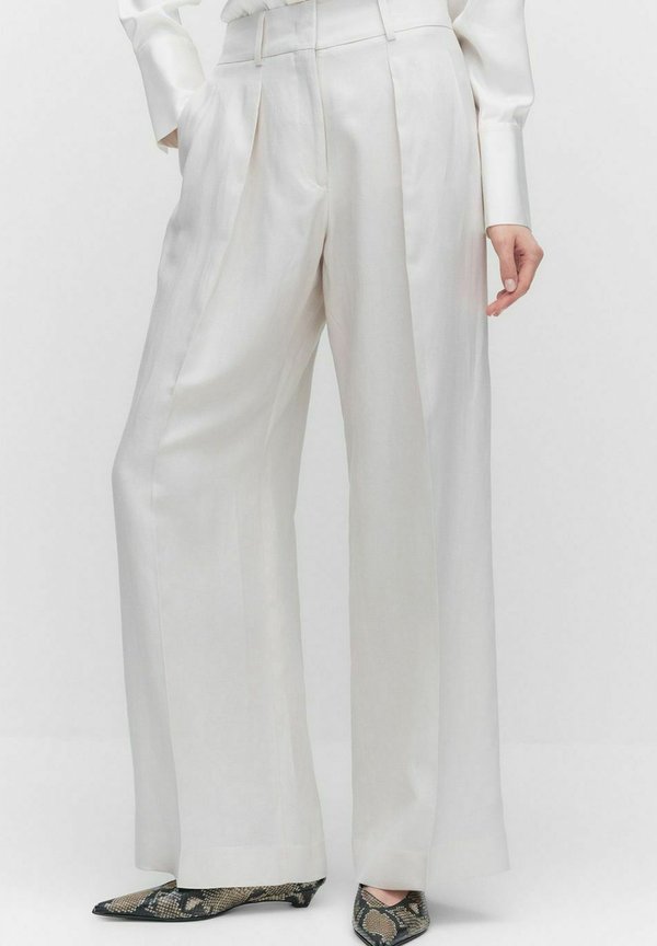 IVORY WIDE - Stoffhose - light beige