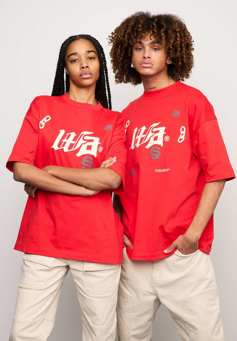 Flame scarlet Handpainted Shirt