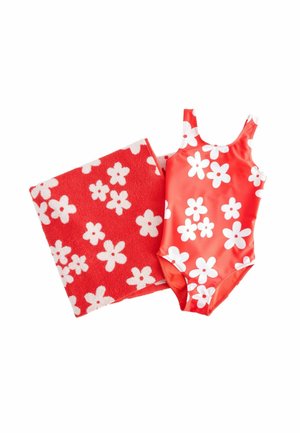 REGULAR FIT SET - Baddräkt - red white floral