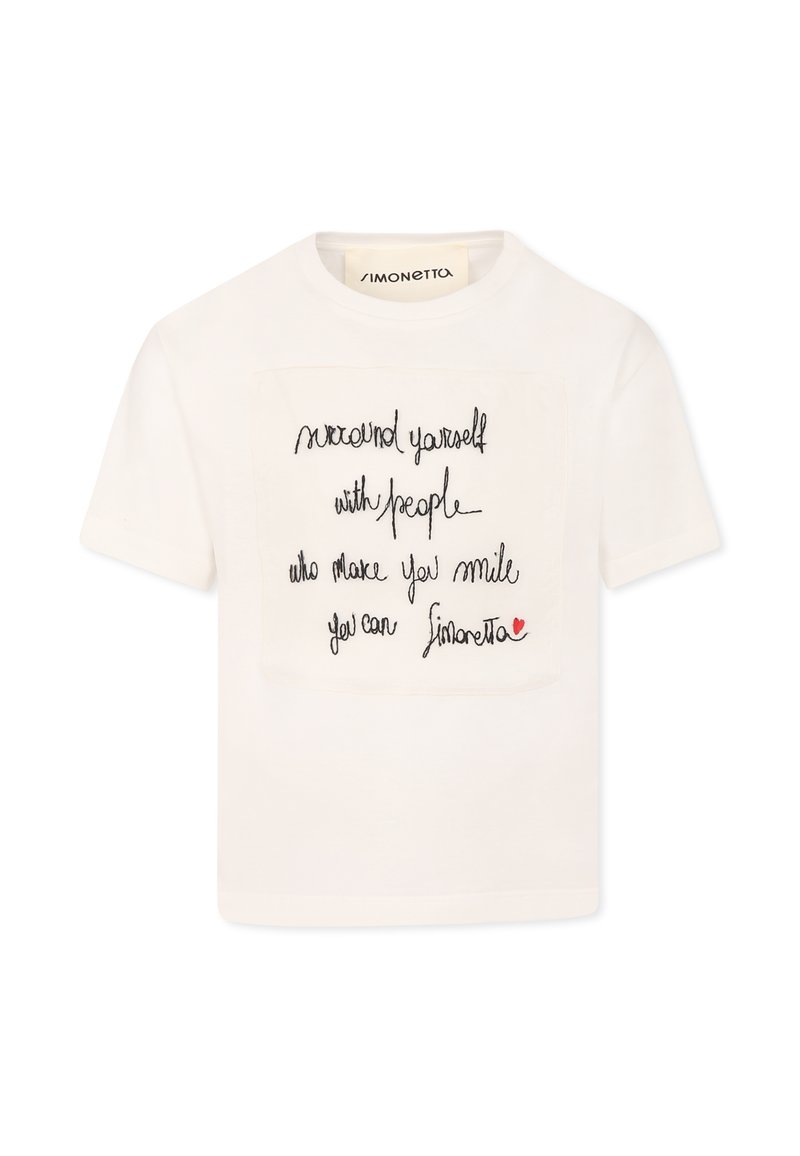 Simonetta - A MANICA CORTA - T-shirt imprimé - white, Agrandir