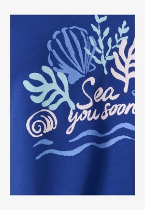 Damart, CLIMATYL - V-NECK SHORT SLEEVE - Camiseta de pijama - foliage blue