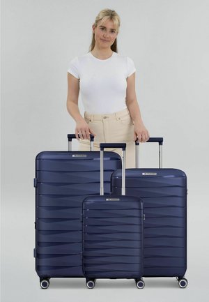 FRANKY, LONDON 4 ROLLEN KOFFERSET 3-TEILIG MIT DEHNFALTE UNISEX - Kofferset - dark blue