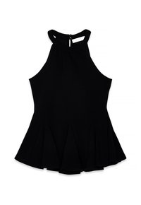HALTERNECK PLEATED - Palaidinė - black