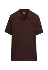 RIBBED - Poloshirt - bordeaux