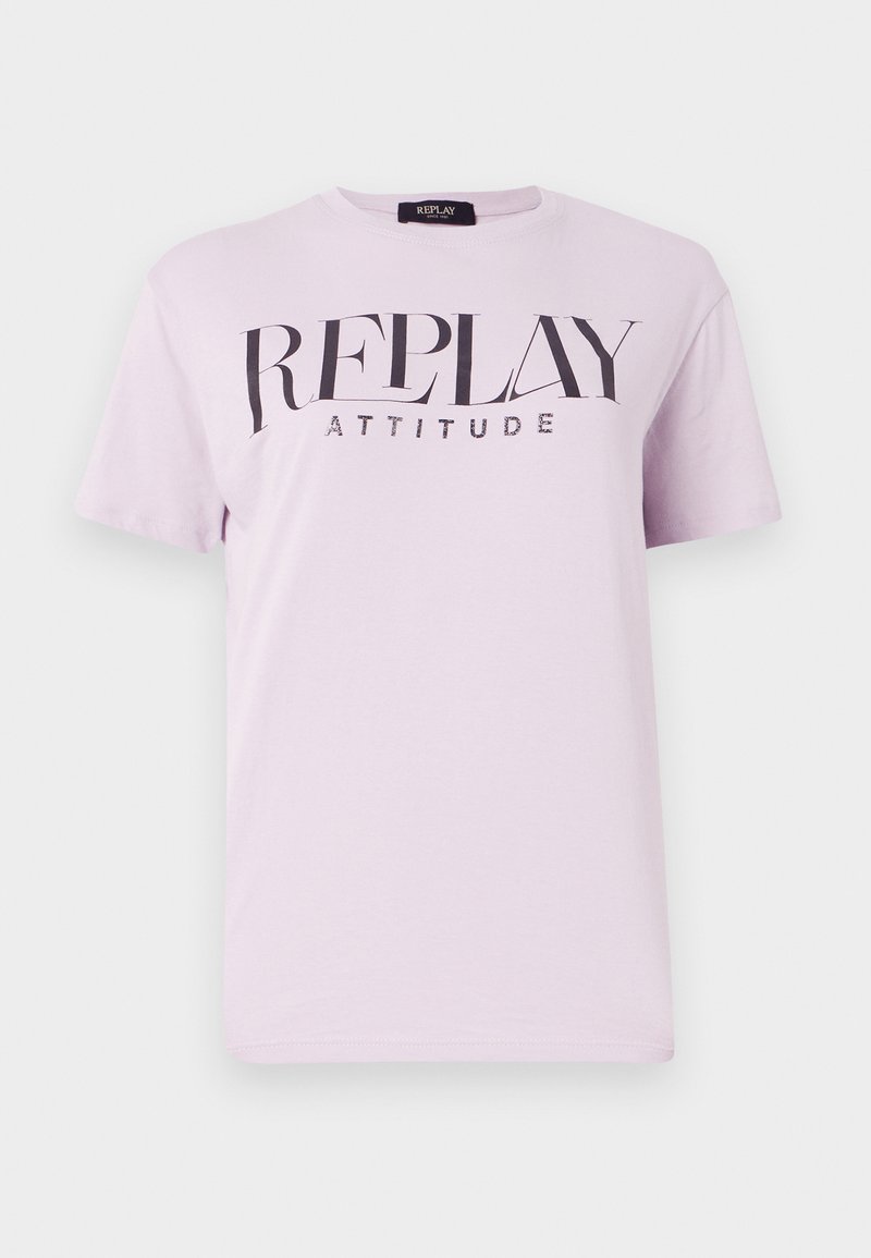 Replay T-shirt print roze Replay T-shirt print roze