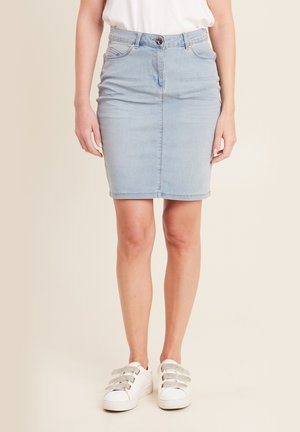 Breal GERADER - Jeansrok - denim double stone