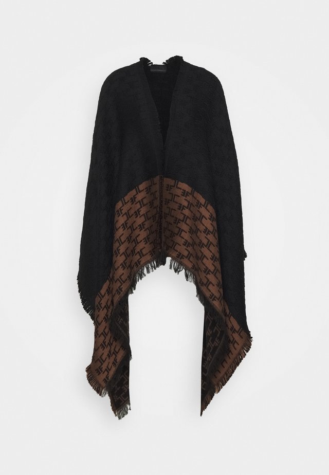 WOMEN'S COAT - Mantella - nero/terra