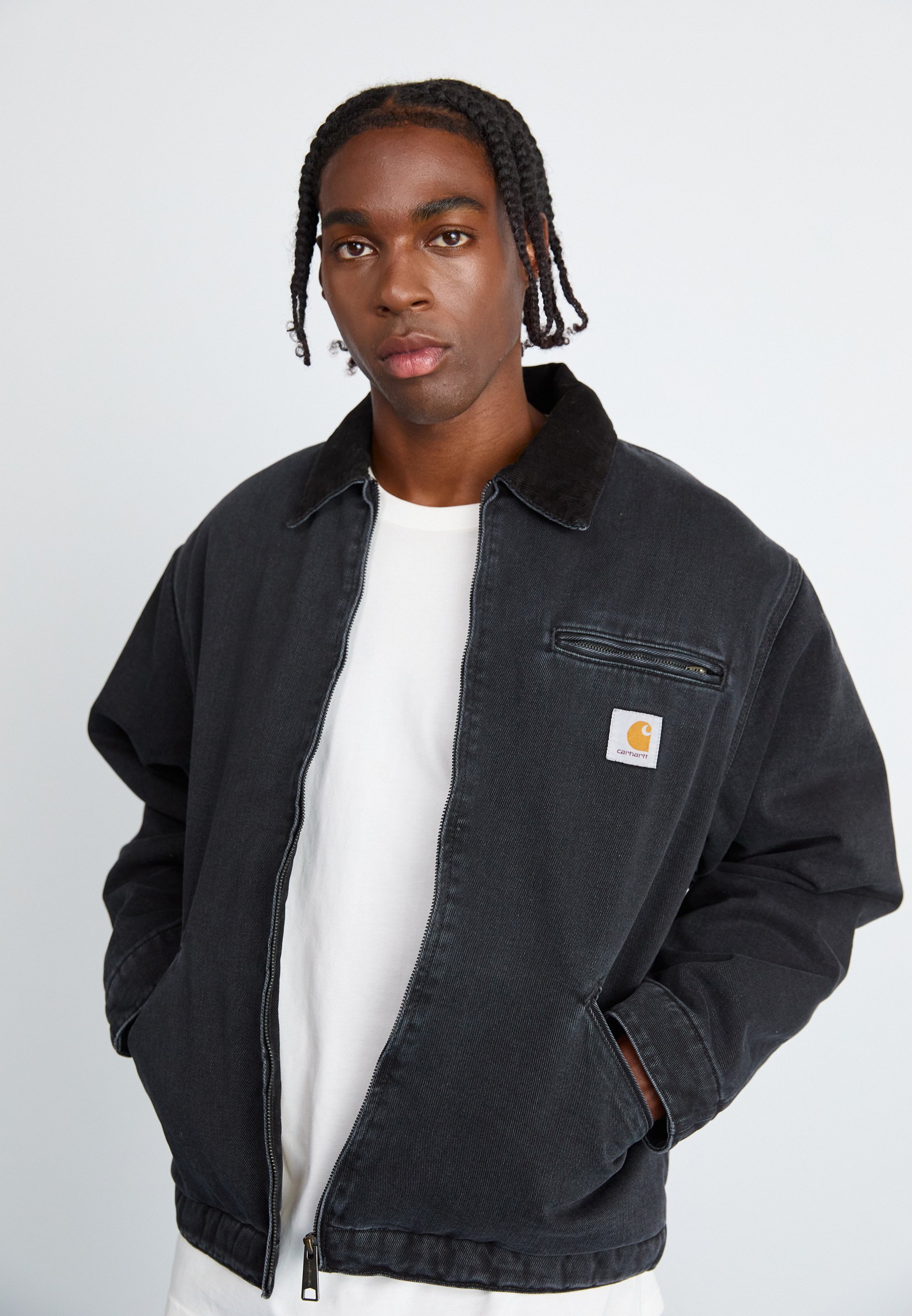 Carhartt WIP DETROIT JACKET - Jeansjacke - black/schwarz - Zalando