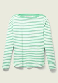TOM TAILOR DENIM Camiseta de manga larga - white green stripe