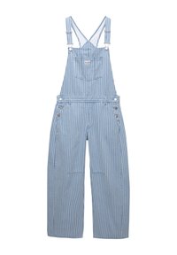 BARREL STRIPED - Latzhose - blue denim