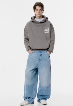 PULL&BEAR Mikina s kapucí - grey