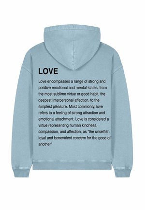 LOVE DEFINITION BACK PRINT VINTAGE - Hoodie - light blue