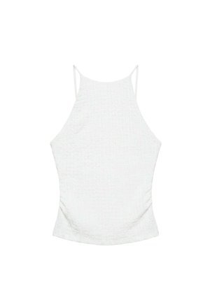 PULL&BEAR TEXTURED HALTER - TOP - Débardeur - white