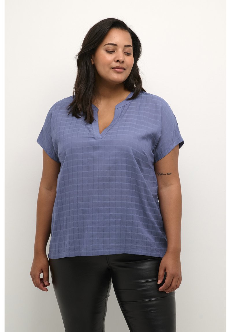 Kaffe Curve FELIA WING SLEEVE Blouse vintage indigo/blauw Zalando.nl