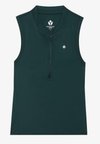 SLEEVELESS TENNIS TOP WITH 1/2 ZIP & BACK CUT OUT - Top - dark green