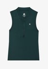 SLEEVELESS TENNIS TOP WITH 1/2 ZIP & BACK CUT OUT - Felső - dark green