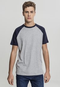 Urban Classics RAGLAN CONTRAST  - Camiseta estampada - grey/navy