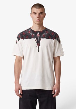 County of Milan, F6CMMATH066 WINGS BLACK - T-shirt con stampa - cocco