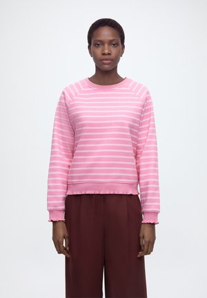 STRIPED RAGALN SWEATSHIRT - Sweater - pink white stripe