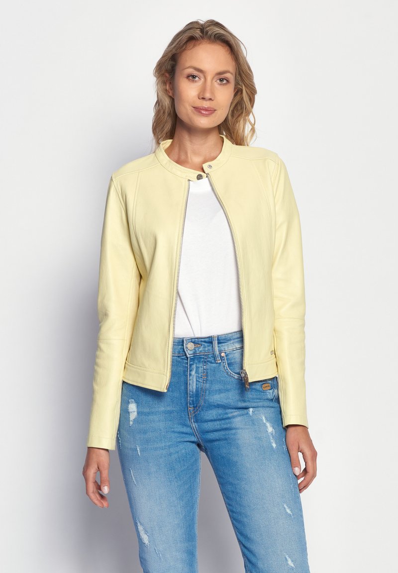 Maze Leren jas - yellow