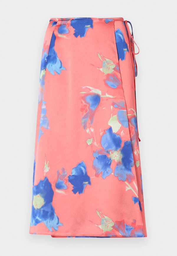 REYALE - Wrap skirt - coral3