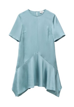 & OTHER STORIES, & OTHER STORIES HANDKERCHIEF HEM MINI DRESS - Robe de jour - dove blue