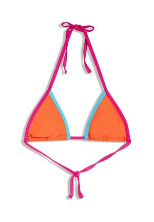 Bershka, CONTRAST TRIANGLE BIKINI TOP - Haut de bikini - orange