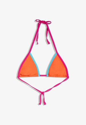 Bershka, CONTRAST TRIANGLE BIKINI TOP - Haut de bikini - orange