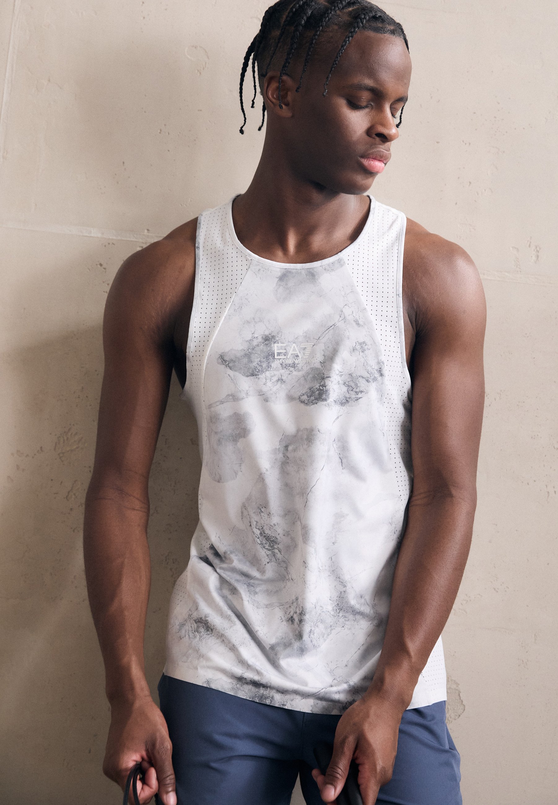 white fancy tank top