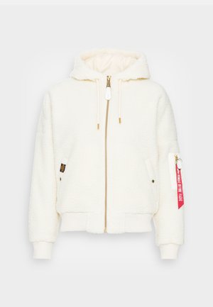 Alpha Industries HOODED TEDDY - Talvitakki - off white