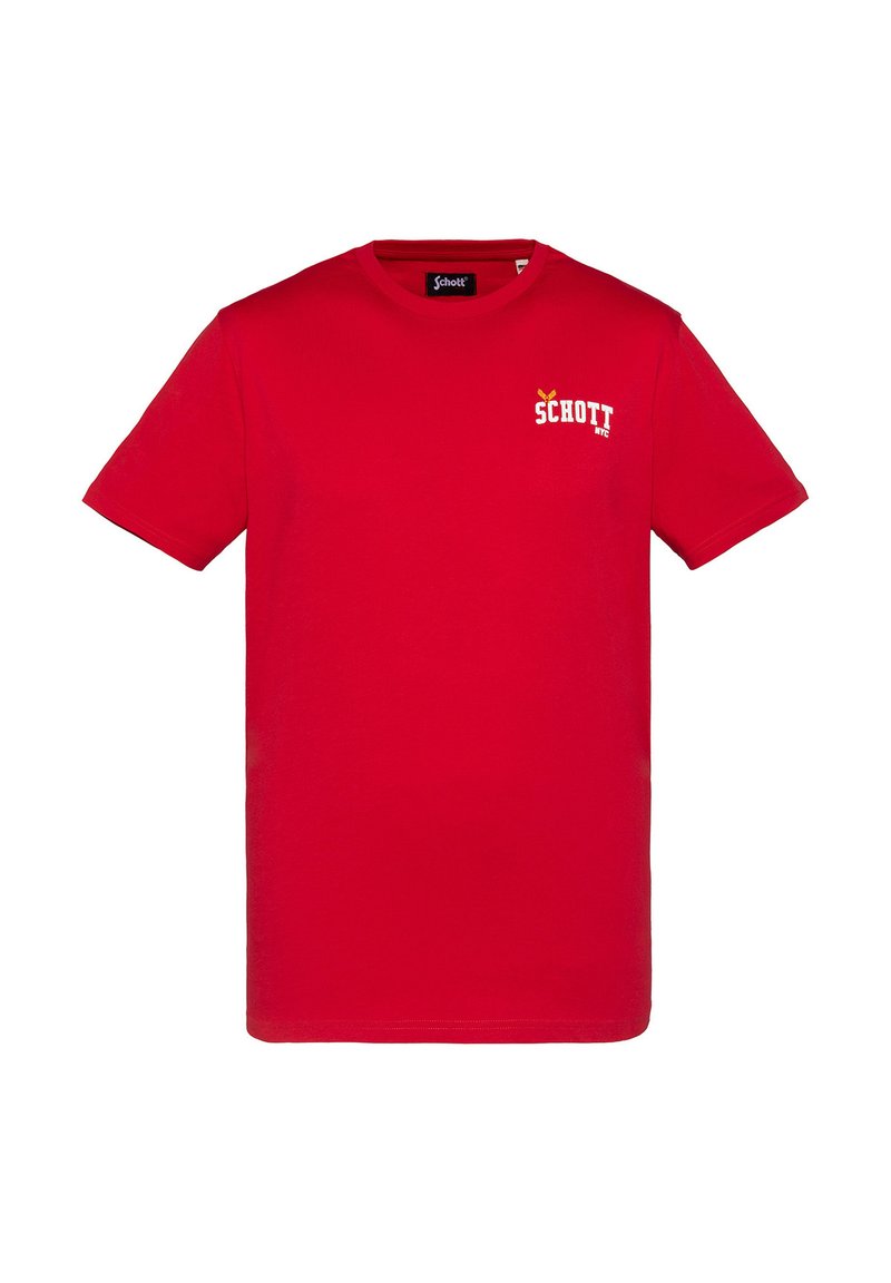 Schott T-shirt print rood