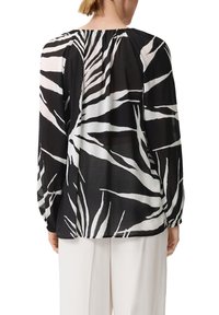 comma MIT ALL-OVER-PRINT - Bluse - schwarz