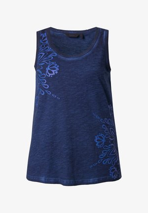 Ulla Popken, TEXTURED MANDALA MOTIF TANK - Top - ink blue