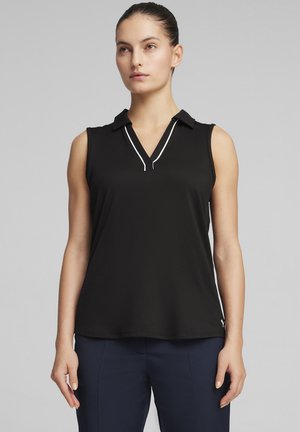 CLOUDSPUN ÄRMELLOSES GOLF MIT PASPEL - Bluză polo - black