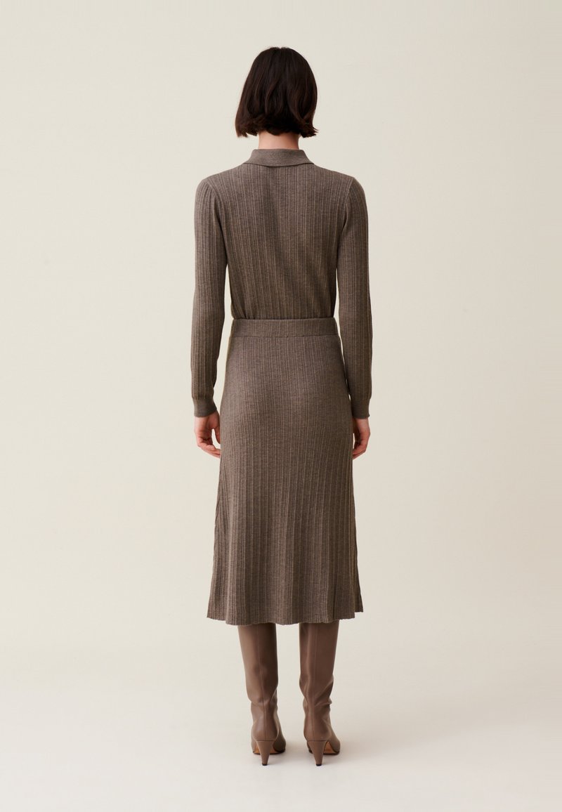 Combinaison Jupe Mia/moda - Marron Mélangé - Taille 12 (UK) En Lin Mixte - Occasion Très Bon état